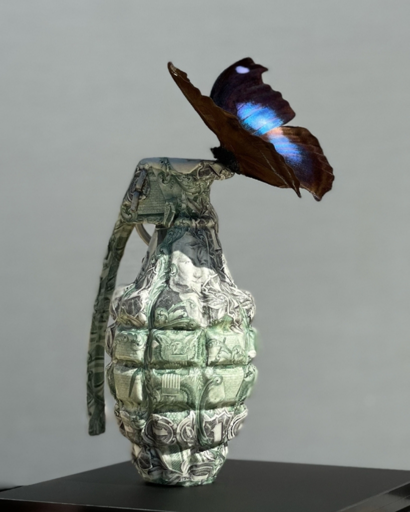 Grenade Sculpture by Artist Bran