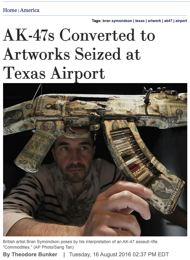 AK-47s Converted to Artworks Seized at Texas Airport