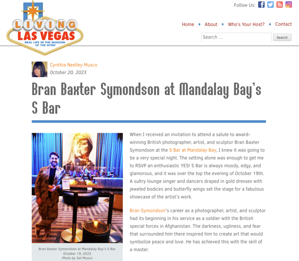 Bran Baxter Symondson at Mandalay Bay’s S Bar