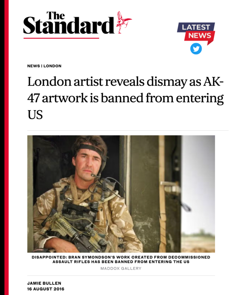 Bran's AK-47 banned from USA